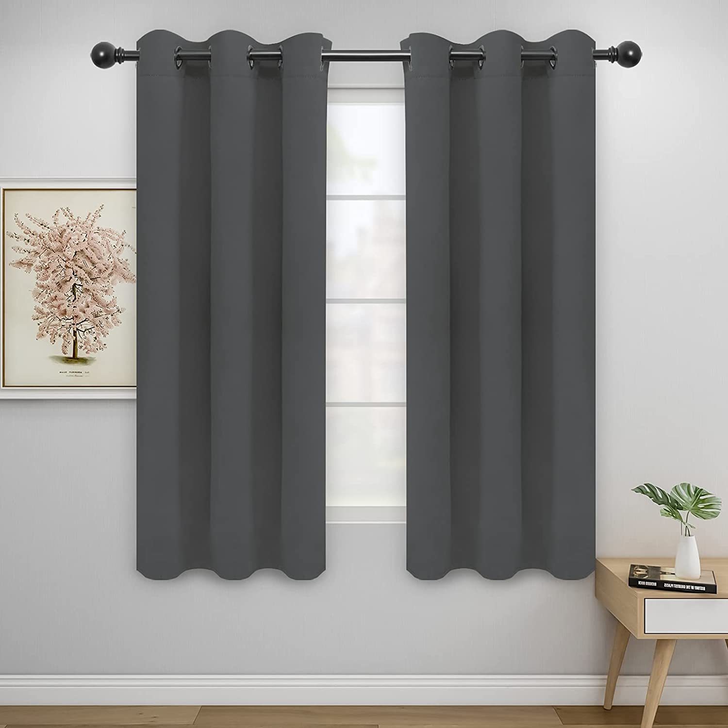 Primary image for Easy-Going Blackout Curtains For The Bedroom, Thermal Insulated Window, Gray).
