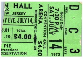 Vintage Humble Pie Ticket Stub July 14 1973 Asbury Park New Jersey - £27.24 GBP