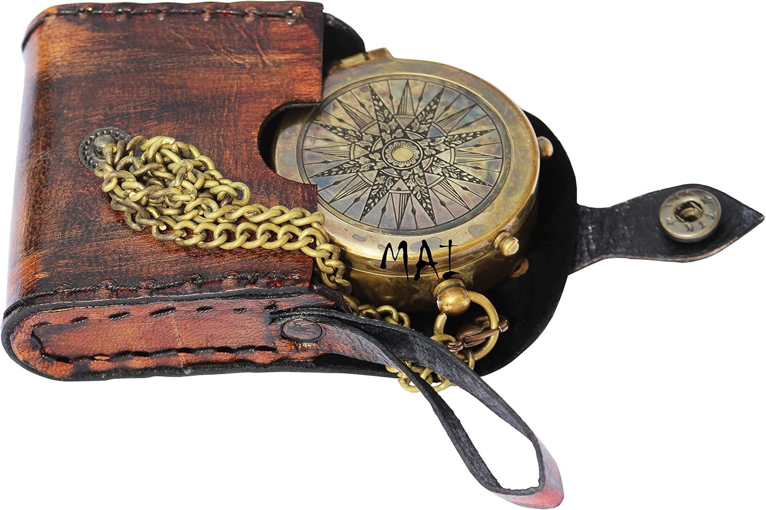 Pocket Compass For Hiking, Survival Instrument Antique “So You Can Alway... - $33.99