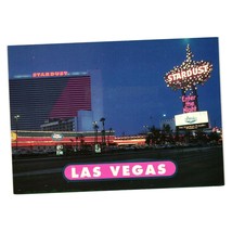 Las Vegas Stardust Hotel Casino Vintage Postcard Marquee Night Lights 2US NV 390 - £7.59 GBP