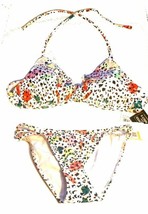 Salt + Cove Multicolor Cheetah Print Push Up Bikini Swimsuit M Top, S Bot NWT - £35.96 GBP