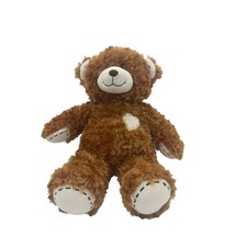 BUILD A BEAR Stitched Heart Bear 17&quot; Curly hair  Plush Lovey Stuffed Animal - £14.34 GBP
