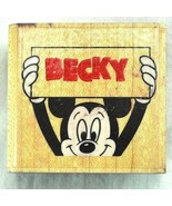 Mickey Mouse OMG Becky Personalized Name Rubber Stamp Disney Paper Company - £7.62 GBP