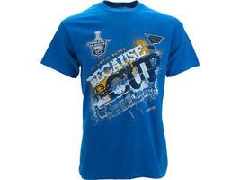 ST. LOUIS BLUES REEBOK 2012 SC PLAYOFFS &quot;BECAUSE IT&#39;S THE CUP&quot; T-SHIRT - £13.38 GBP