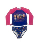 L.O.L. Surprise! Girl&#39;s 2 Piece Long Sleeve Rash Guard &amp; Brief Bottom Sw... - £15.14 GBP