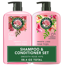 Shampoo and Conditioner Set, Vitamin E, Rose Hips and Jojoba Extract, Smooth Col - £21.43 GBP