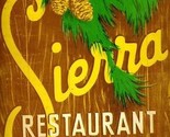 Sierra Restaurant Menus Lakewood Boulevard Bellflower California 1960&#39;s - $74.47