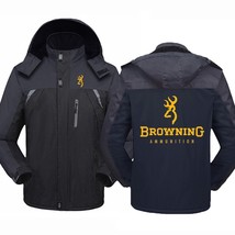 2022 BROWNING Printed Winter Mens Casual Jacket Fashion Thick Coat Hoode... - $194.53