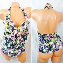 Love Your Assets Sara Blakely Small Spanx FLORAL Tankini Swim Top Push Up NWT - £18.89 GBP