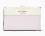 New Kate Spade Madison Medium Compact Bifold Wallet Leather Lilac Moonlight - $66.41