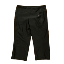 Nike Dri-Fit Black Cropped Wide Leg Athletic Legging Pants Size Womens Medium - £10.94 GBP