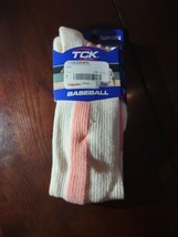 TCK Youth Medium 2n1 Stirrup Pink Baseball Socks - £14.66 GBP