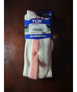 TCK Youth Medium 2n1 Stirrup Pink Baseball Socks - $355.79 MXN