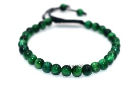 Naturel Vert Étoile de Tigre Eye 6x6 MM Perles Fil Bracelet ATB-19 - £6.21 GBP