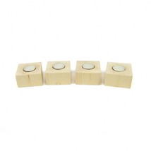 Eco Friendly Wooden Rustic Shabby Chic 4 Tea Light Candle Holders Wedding UK - £13.11 GBP+