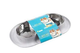 Messy Mutts Dog Double Feeder Marble 1.5 Cup - £33.40 GBP