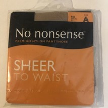 No Nonsense Sheer To Waist Womens Premium Nylon Pantyhose AB Size A ODS1 - $4.95