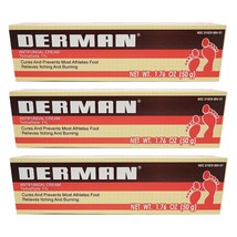 3 pack Derman Antifungal Cream For the Treatment of Athlete&#39;s Foot. 1.76 oz - $29.99
