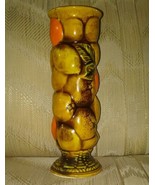 Inarco Japan Fruit Vase E3717 Oranges 7&quot; Has Some Chips See Photos - £15.56 GBP