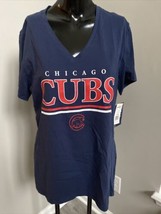 Ladies Large Genuine Merchandise V-Neck Chicago Cubs Shirt. New With Tags!! - £7.85 GBP