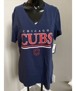 Ladies Large Genuine Merchandise V-Neck Chicago Cubs Shirt. New With Tags!! - £7.70 GBP