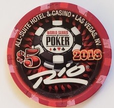 2013 World Series Of Poker $5 casino chip Rio Hotel Las Vegas Limited Ed... - $9.95