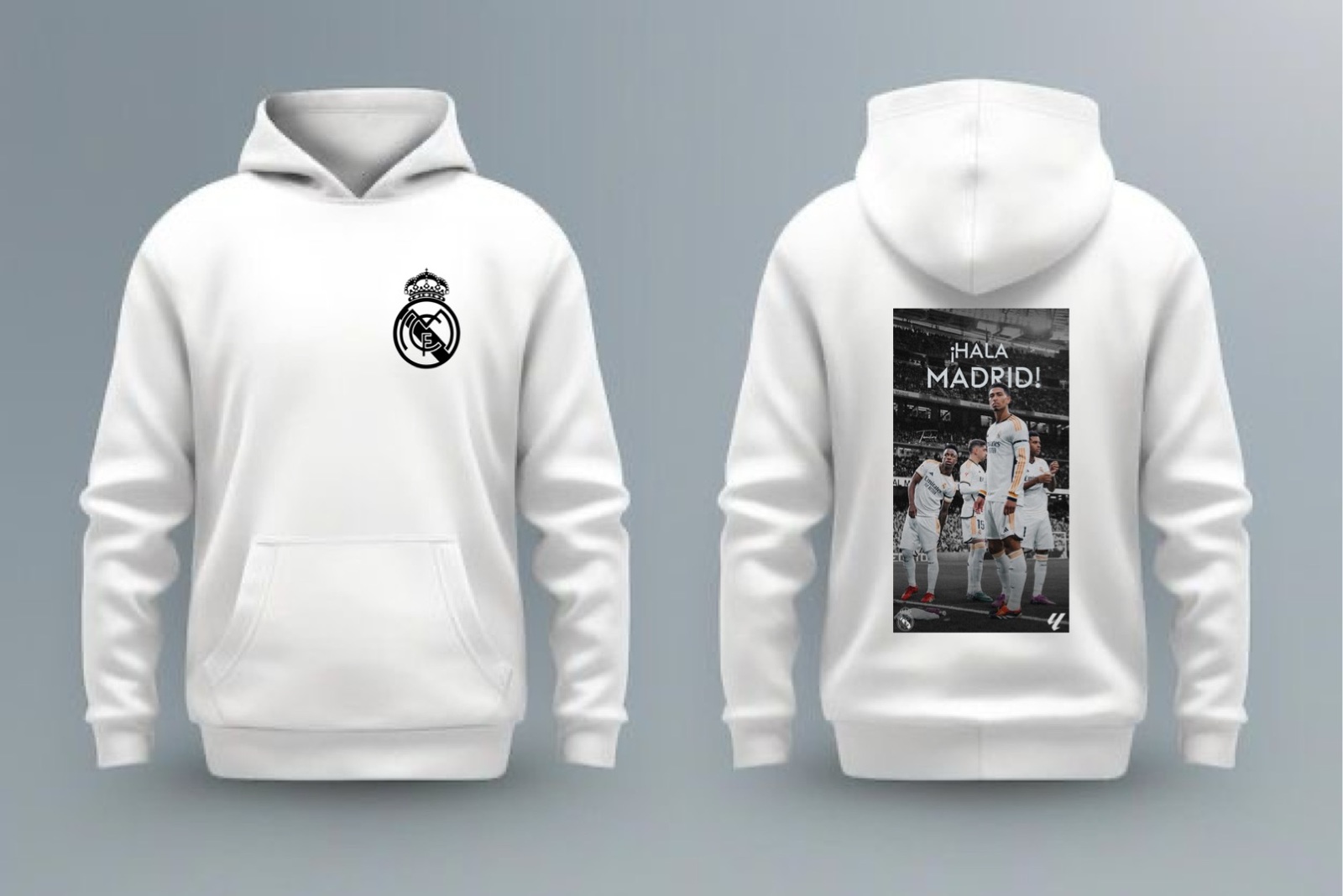 HALA MADRID WHITE (UNISEX) Hoodie //FREE SHIPPING