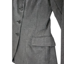Devon-Aire Wool L'Cord Show Coat Jacket Gray Pinstripe Ladies Size 12 NEW image 1