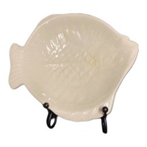 HOLLAND MOLD 4-Appetizer Plates Fish Shaped Condiment Dish White Ceramic - £19.78 GBP