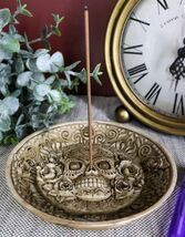 Day of The Dead Floral Sugar Skull Incense Burner Holder Medallion Dish ... - €13,70 EUR