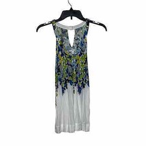 American Eagle Tank Top Size Small White With Colorful Floral Womens Sleeveless - £14.02 GBP
