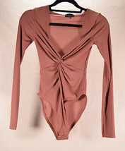 TopShop Womens Bodysuit Ribbed Rose 2 US - $28.71