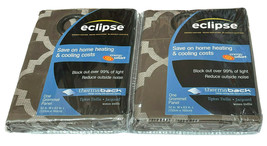 Eclipse Tipton Trellis Blackout Panel Pair (2) 52&quot; x 63&quot; Cocoa Brown Gro... - £25.26 GBP