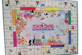 Monopoly Junior Jr Game Board Wall Decor Replacement 1990 Amusement Park Kids - £7.46 GBP