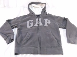 GAP KIDSCOLD WEATHER GRAY FULL ZIP UP COZY HOODIE SWEATER YOUTH M (8) - $17.49