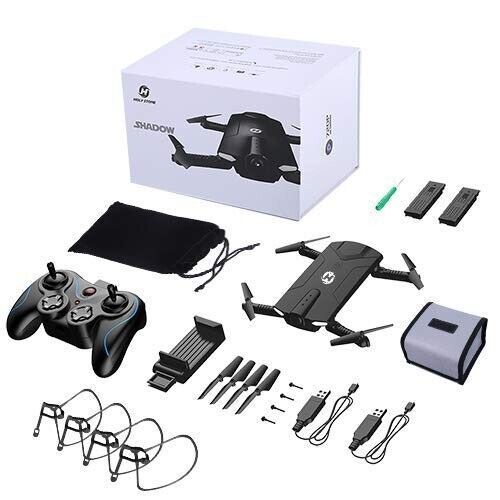 Holy Stone HS160 Shadow Drone 720p FPV Camera Upgraded Package Bundle 2 Battery - $57.55
