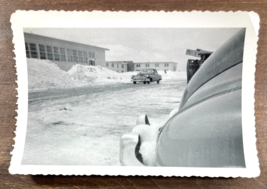 Vintage 1953 LIMESTONE MAINE PHOTO Old Car FORD CHEVY SNOW Loring Air Fo... - $19.79