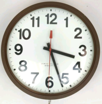 Westclox Electric Wall Clock 14” 26135 Glass Dome School Industrial Plug In Work - £58.07 GBP