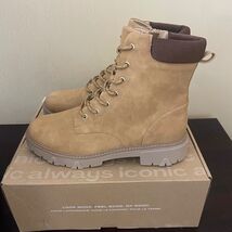Dr. Scholls Headstart Tan Combat Boots Womens 9.5 M Lug Sole I1770S3201 NEW - $39.87
