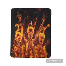 Computer Desk Mouse Pad Flaming Skeletons Dancing Fire Skulls Punk Goth - £3.96 GBP