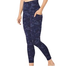 CORE 10 blue camo high rise athletic leggings with pockets size small - £15.18 GBP
