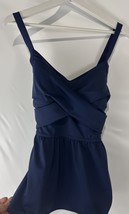 QVC D&amp; Co Blue Women’s Tankini Top Size 14/Large Adj. Straps Molded Cup - $17.79