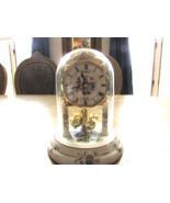 Howard Miller Quartz Anniversary Domed Clock Blue Florals 613-168 Works - $1,396.72 MXN
