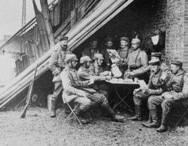 German soldiers taking a rest from their patrol 1914 World War I 8x10 Photo - $8.81