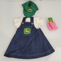 John Deere Clothes for 18&quot; or larger Baby Fashion Girl Doll Dress Hat Socks - £27.12 GBP