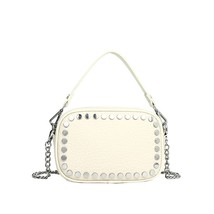 Designer  Genuine Leather Women&#39;s Bag 2023 Trend Taschen Rivet Shoulder Crossbod - £44.44 GBP