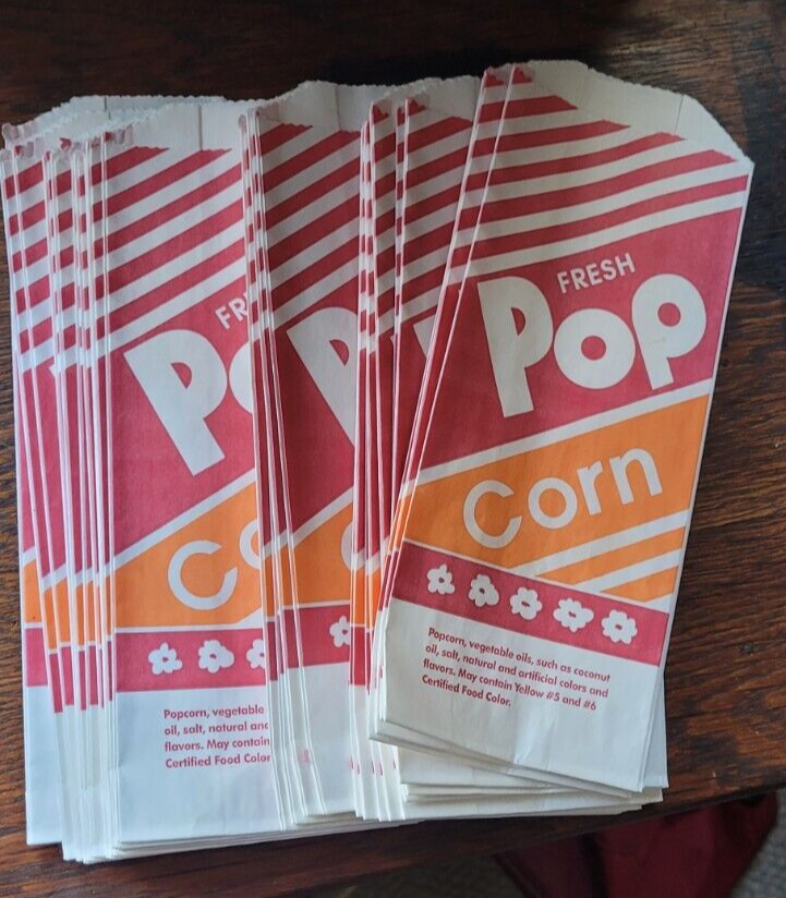 Lot of 26 New Paper Popcorn Bags Gold Medal Products CO. Family  Movie N... - $6.99