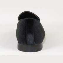 Mens Santino Luciano Shoes Soft Velvet Slip on Loafer Formal Wedding C351 Black image 6