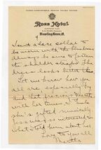 Ross Hotel Bowling Green Ohio Letterhead Handwritten Letter 1920's - $17.82