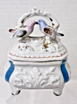Antique Victorian Porcelain German Early Fairing Dresser 2 Love Birds Ne... - $64.35